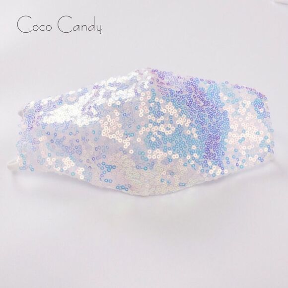 🆕Luxury Purple Sequin Face Mask - Picture 5 of 10
